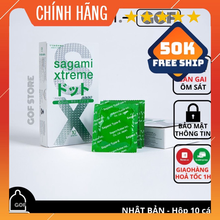 Bao cao su Sagami Xtreme White Siêu Mỏng, Gân Gai Nhật Bản Hộp 10C bcs gai – GoF Store