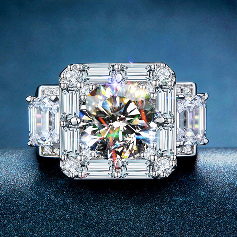 Nhẫn đính đá zircon nhiều màu sắc phong cách cho nữ