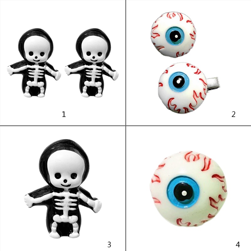 Kẹp Tóc Hình Bộ Xương Phong Cách Gothic