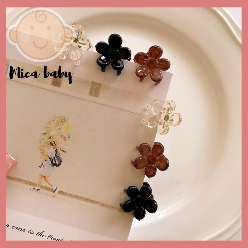 Set 2 chiếc kẹp tóc cho bé hình bông hoa Mica Baby KT20