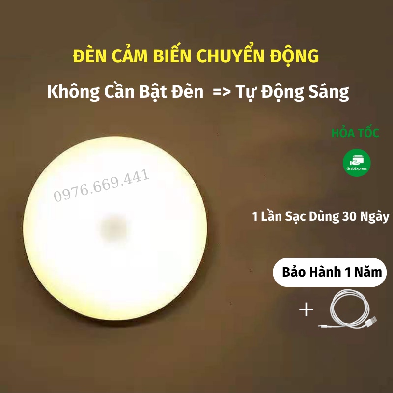 Đèn Cảm Biến Đèn Led Cảm Ứng Chuyển Động Tự Động Sáng Dán Tường Sạc USB Gia Dụng Thông Minh ASAKI