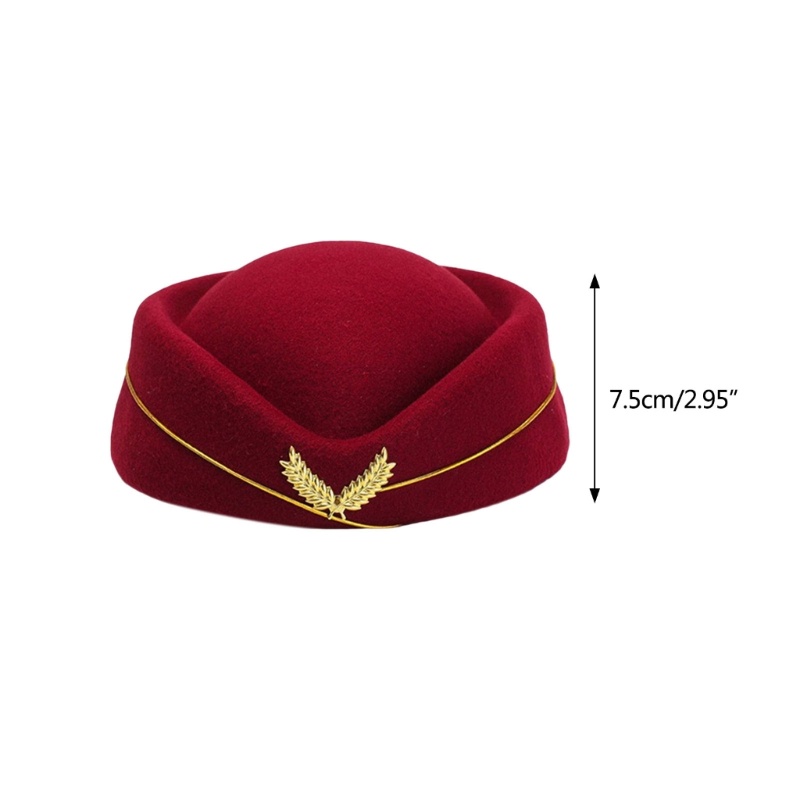 ✿ Nón Beret Hóa Trang Tiếp Viên Hàng Không Dành Cho Nữ