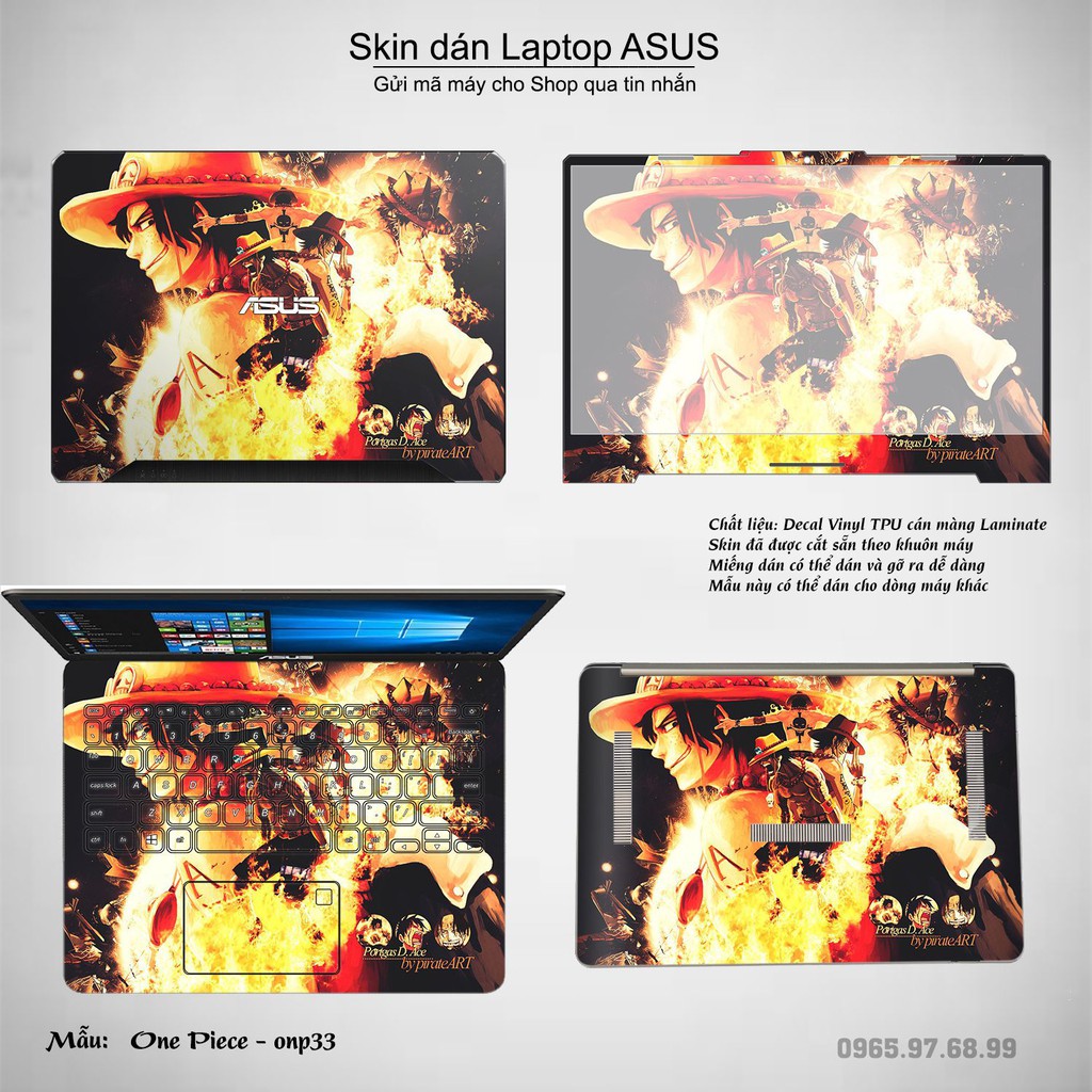 Skin dán Laptop Asus in hình One Piece nhiều mẫu 23 (inbox mã máy cho Shop)