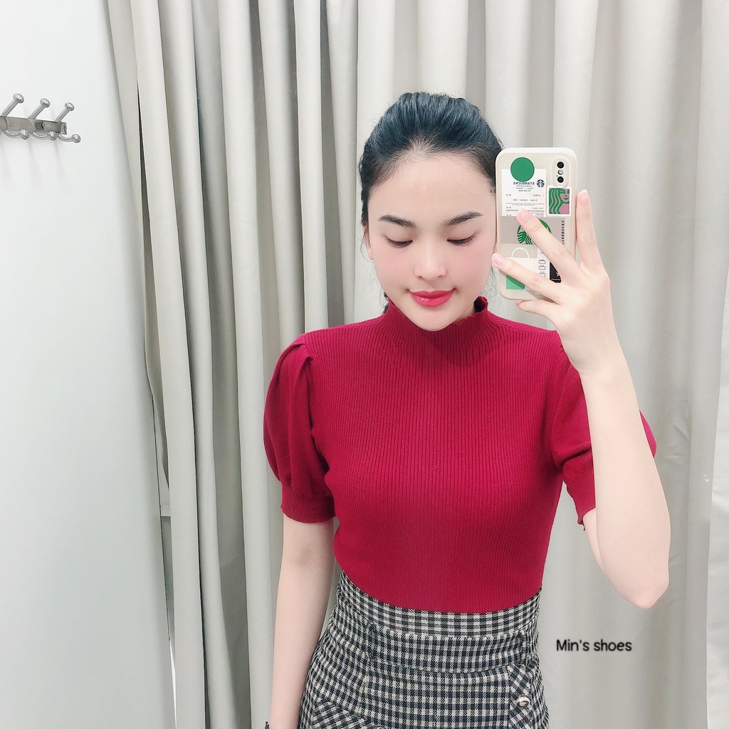 Min's Shoes - Áo Len Dệt Kim Tay Bồng Nữ ÁO 436