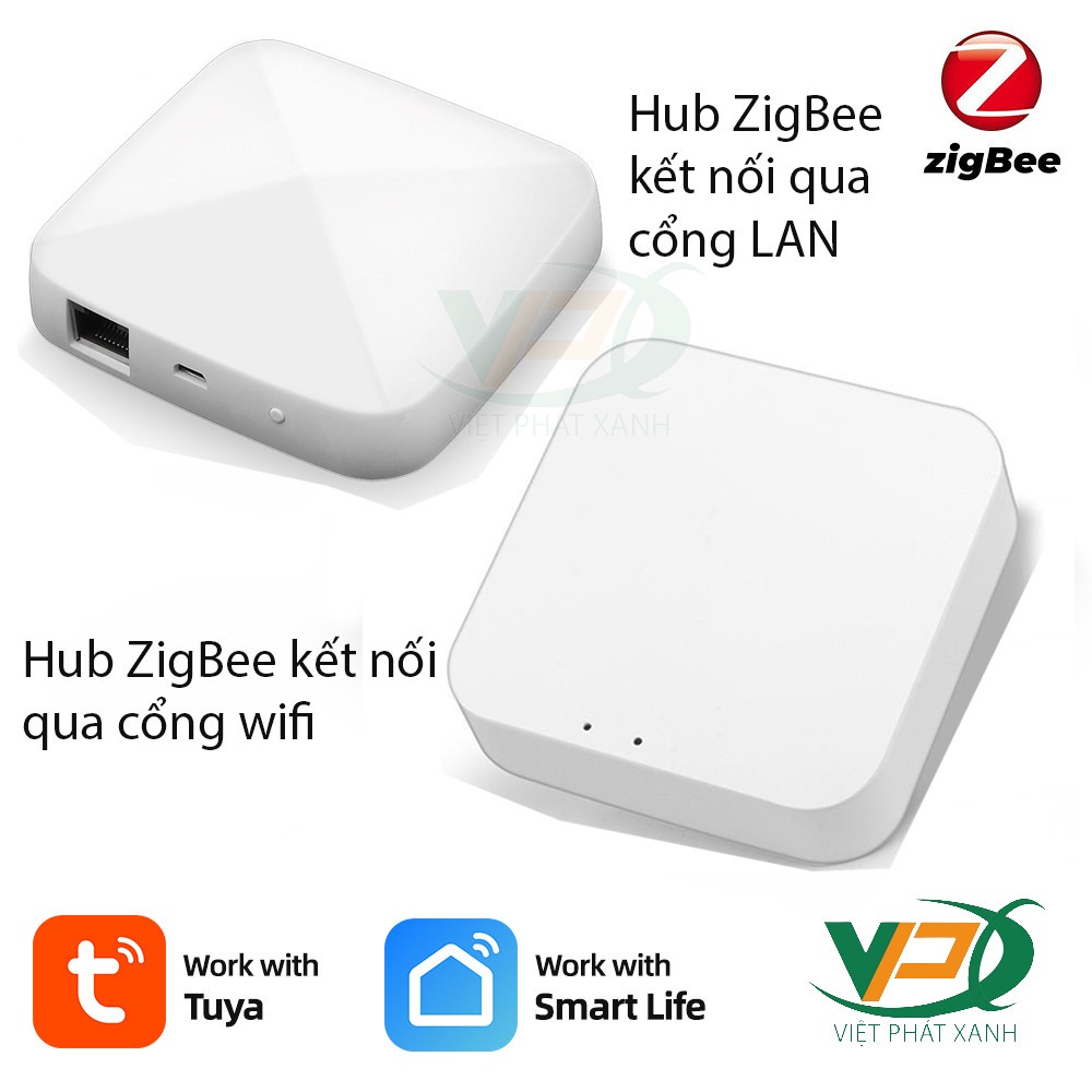 Bộ trung tâm Zigbee Tuya cho nhà thông minh hub zigbee lan /zigbee wifi