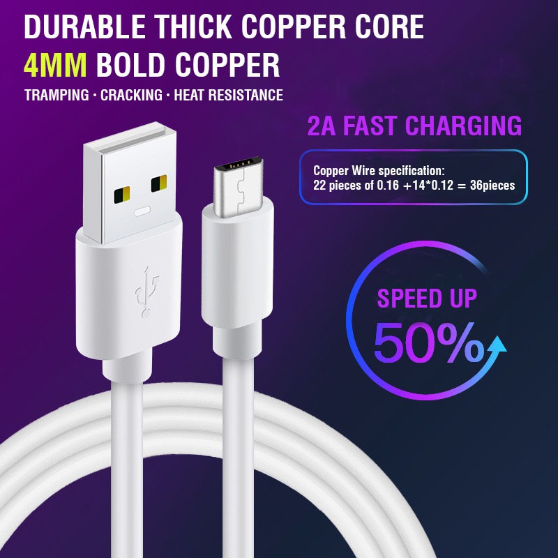 Cáp sạc nhanh đầu USB type-c/ micro /lightning cho điện thoại thông minh Android