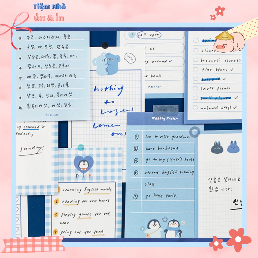 Giấy note ghi chú động vật Bắc Cực cute
