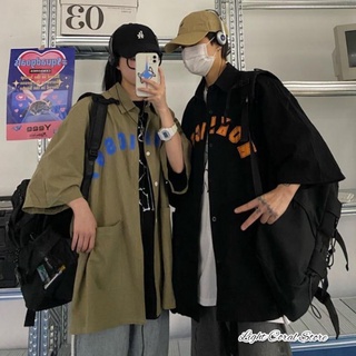 (ORDER) Áo khoác sơ mi unisex nam nữ form rộng tay lỡ phong cách thời trang casual năng động kiểu Hàn