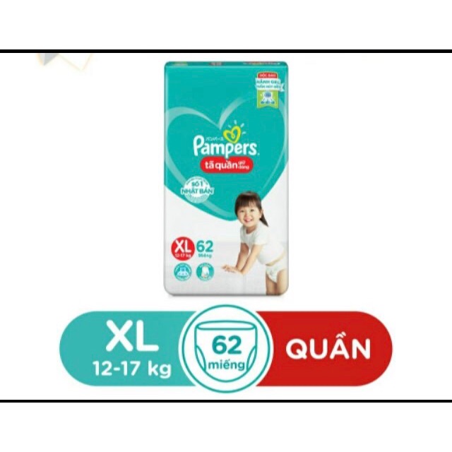 Tã quần PAMPERS giữ dáng size M74/ L68/XL62/ XXL56