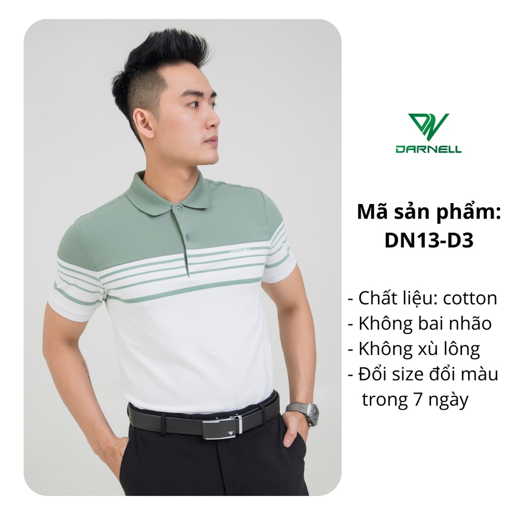 Áo thun có cổ polo nam chất cotton mềm mịn bền đẹp chính hãng Darnell DN13-D3