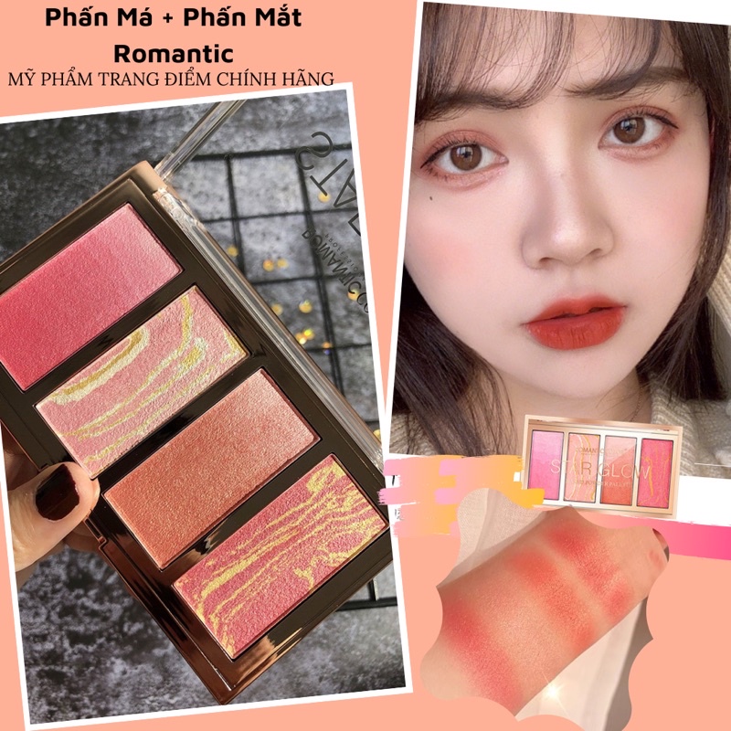 Phấn Má + Phấn Mắt Romantic - Baked Powder &amp; Eyeshadow Palette Star Glow