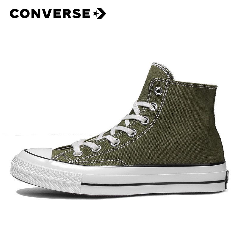 SAMSUNG Giày Thể Thao Converse 1970s Vải canvas Cổ Cao Màu Xanh Quân Đội Cá Tính Cho Nam Và Nữ