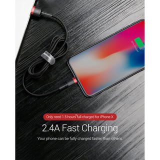 Cáp sạc nhanhBaseus Kevlar Lightning cho iPhone 2.4A