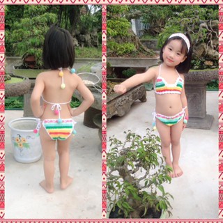 BIKINI CROCHET CHO BÉ GÁI.