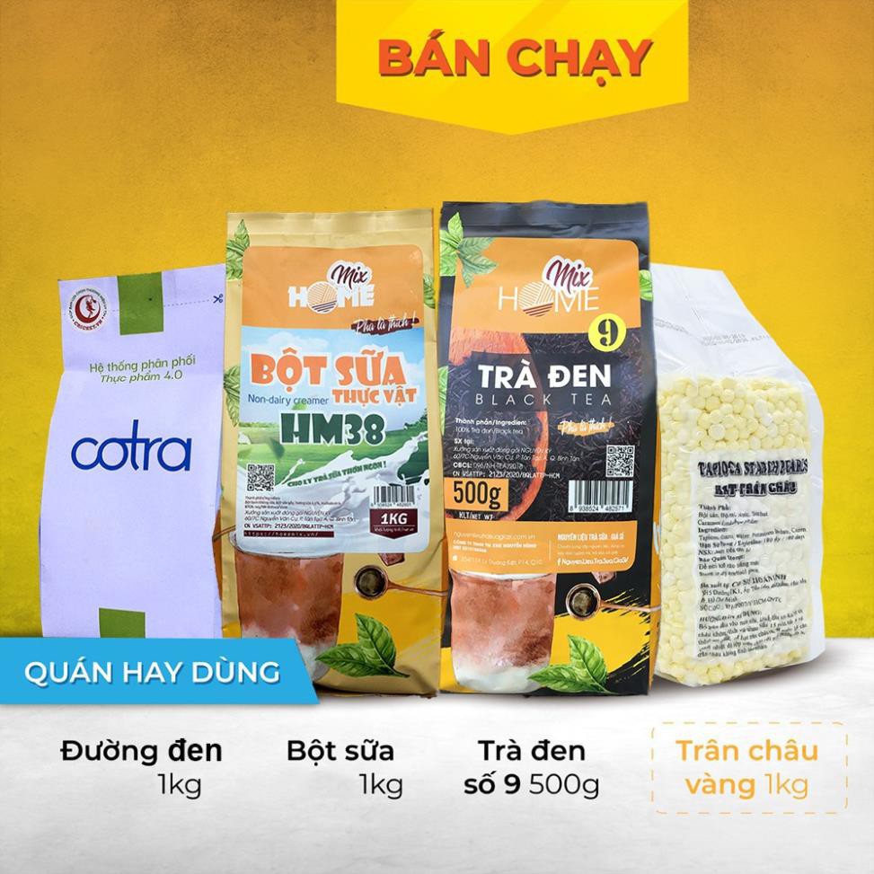 COMBO TRÀ SỮA BÁN CHẠY – QUÁN HAY DÙNG (Trà đen số 9 + Bột sữa HM38 + Trân châu + Đường đen)