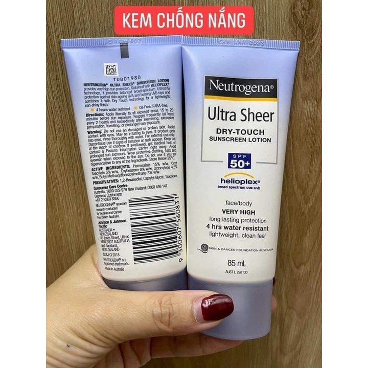 Kem chống nắng Úc( Neutrogena U.S Dry Touch SPF 50) 85ml