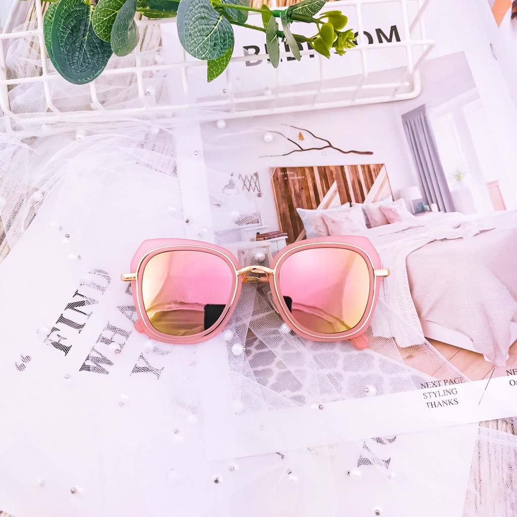 [Siêu Phẩm Kính Mát] Mắt Kính Thời Trang Hot Trend 1124 Có Viền Siêu Hot - Hazo