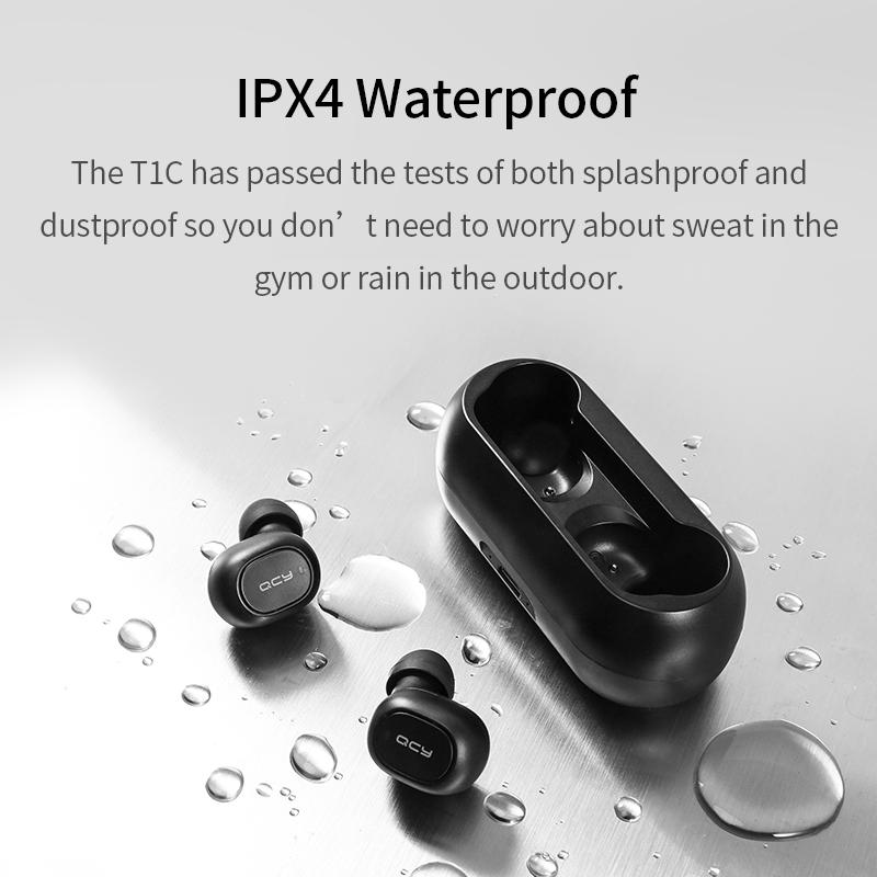 NEW 2020 QCY T1C TWS Bluetooth 5.0 Stereo 3D Headphones Wireless Headphones Music Sports Headphones Earphones with dual microphones