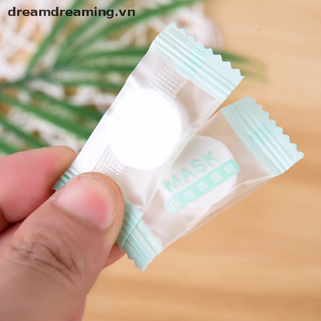 Set 30 Mặt Nạ Giấy Nén Bằng Vải Không Dệt Dùng Một Lần