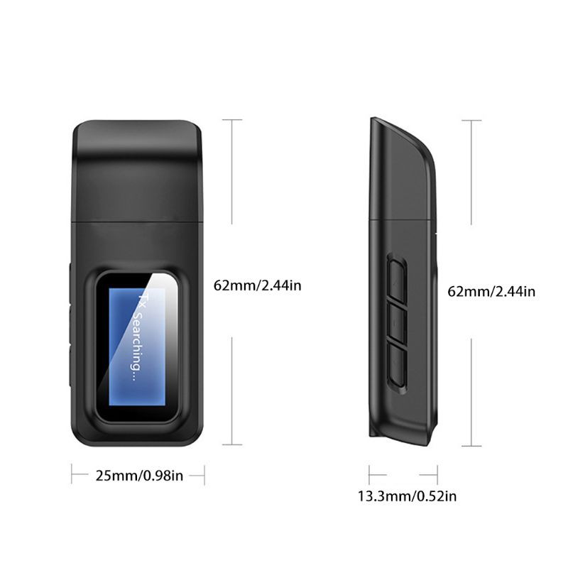 Thiết Bị Thu Phát Âm Thanh Bluetooth 5.0 Có Màn Hình Lcd Với Giắc Cắm 3.5mm