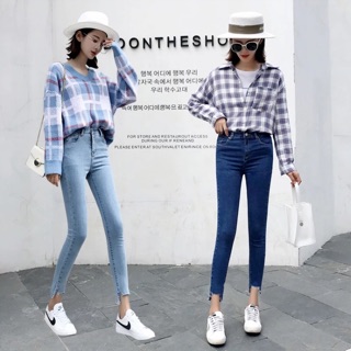 Order quần jeans nữ dài ôm co dãn