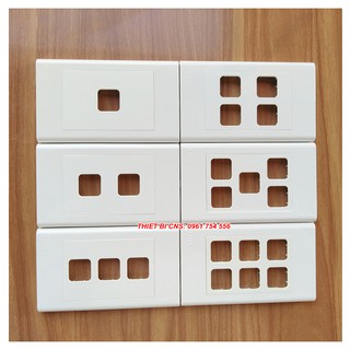 Mặt công tắc lioa - kiểu e18s - modun clc dùng cho 1 - 6 công tắc