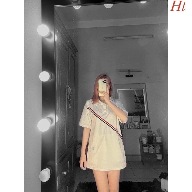 Áo polo sọc chéo THOM H2A866