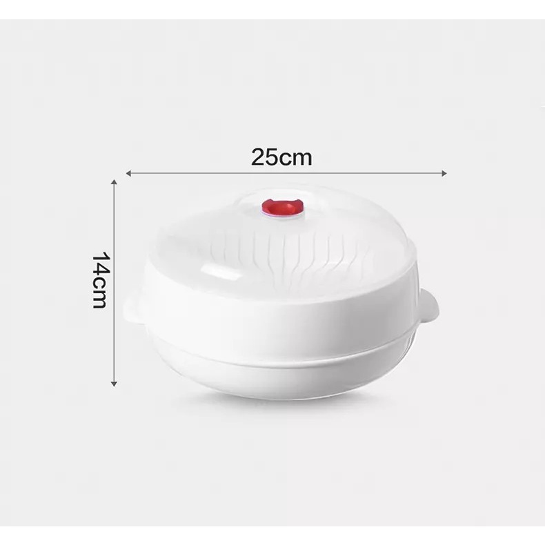 Nồi hấp cách thủy dùng cho lò vi sóng