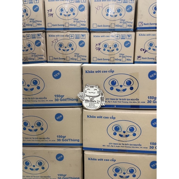 &lt; Bịch lẻ &gt; Khăn giấy ướt không mùi Baby Wipes vải bị cao cấp Công Ty Gia Nguyễn tiện lợi mang theo.