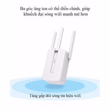 Cục thu phát wifi 3 râu Mercusys MW300RE kích sóng wifi cực mạnh - Hàng chính hãng