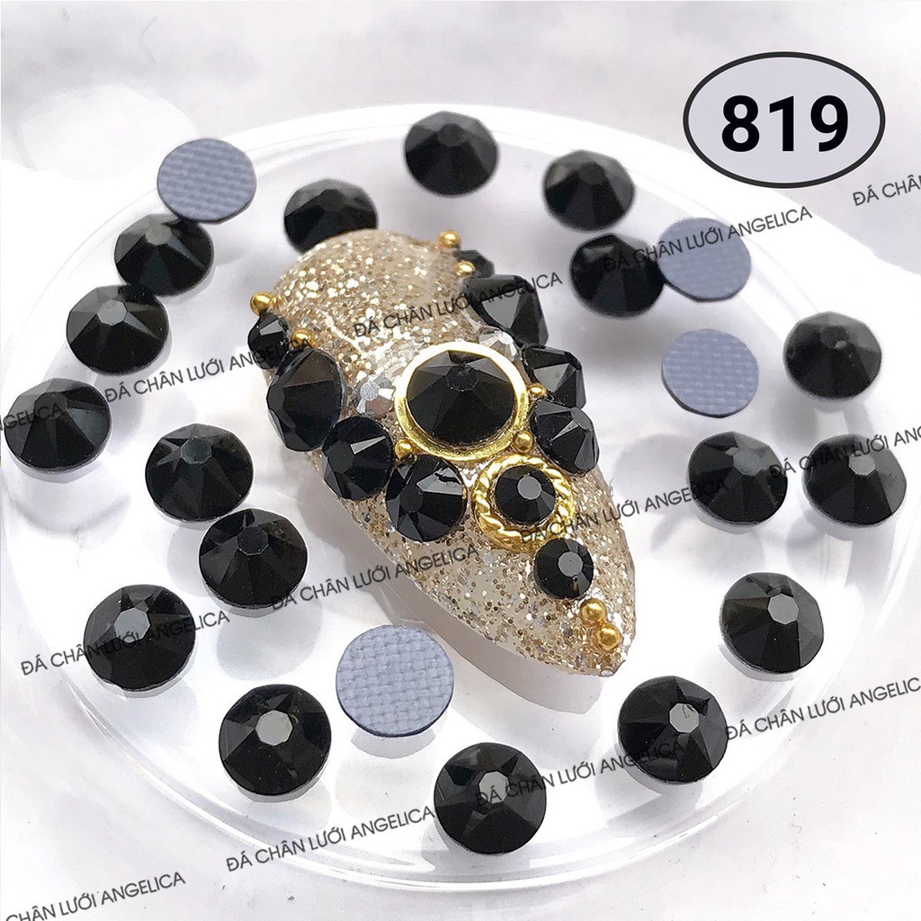 Đá Nail Chân Lưới 16 Khía Jet Đính Trang Trí Móng ANGELICA 819