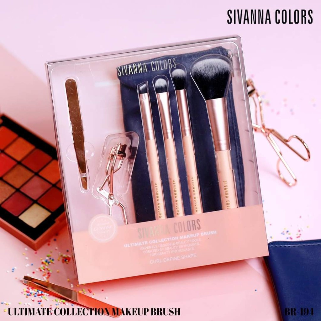 01 Bộ Cọ Trang Điểm Sivanna Colors Ultimate Collection Makeup Brush