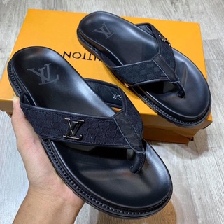 💥FREESHIP💥Dép tông xỏ ngón L V Vân chìm Fullbox-Dép lê L V quai ngang đế đúc fullbox neww