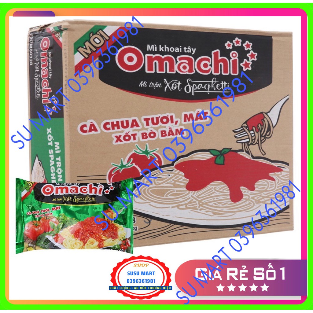 Mì OMACHI XỐT SPAGETI THÙNG 30 GÓI x 81g