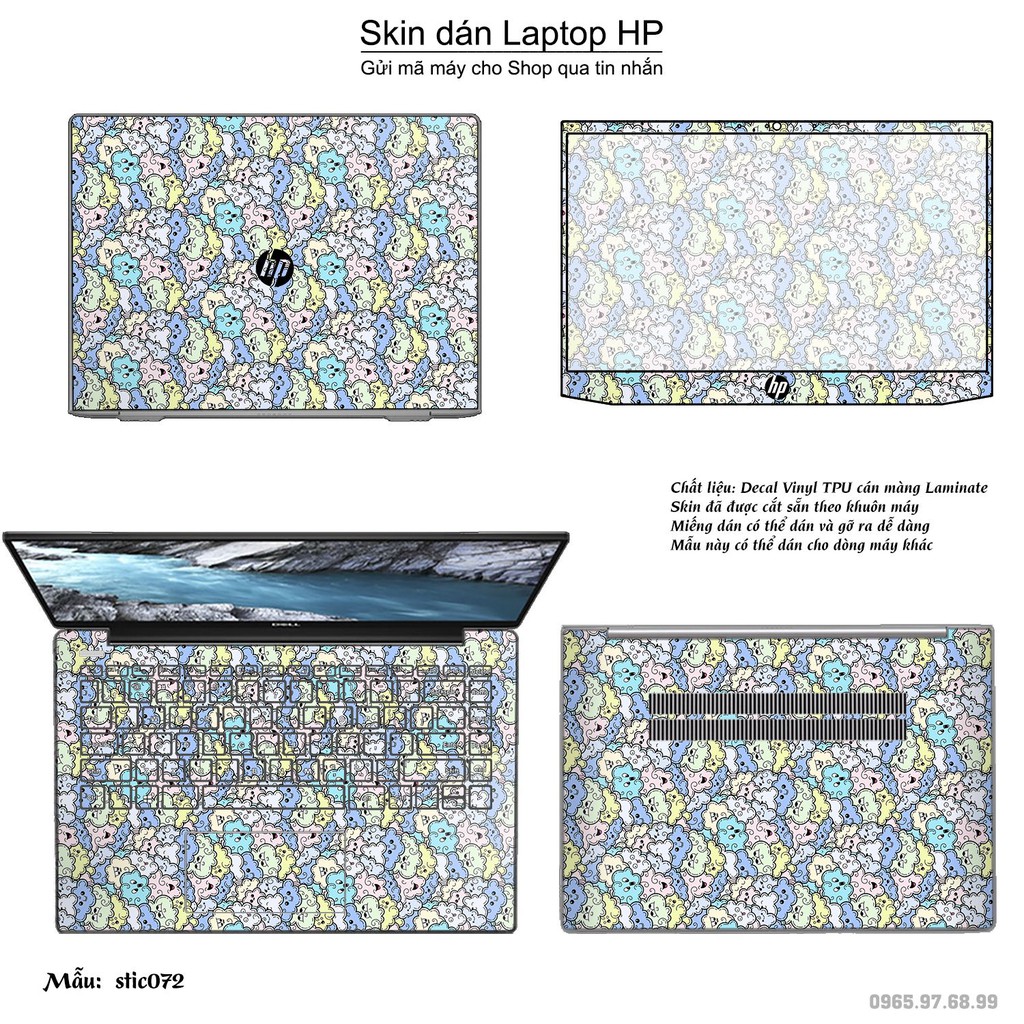 Skin dán Laptop HP in hình Hoa văn sticker _nhiều mẫu 12 (inbox mã máy cho Shop)