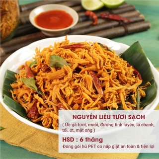 Hũ 500gr khô gà lá chanh sấy khô, thơm ngon vừa vị - ăn vặt siêu nghiện