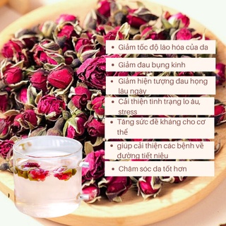 Trà hoa hồng khô - trà hoa hồng sấy khô - hủ 125g