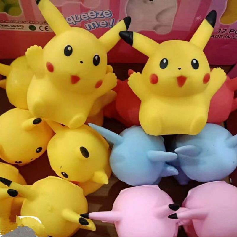 [ SALE SỐC ] Squishy Hộp 12 Con Thơm Mềm Hình Pikachu Dễ Thương Giúp Giảm Stress