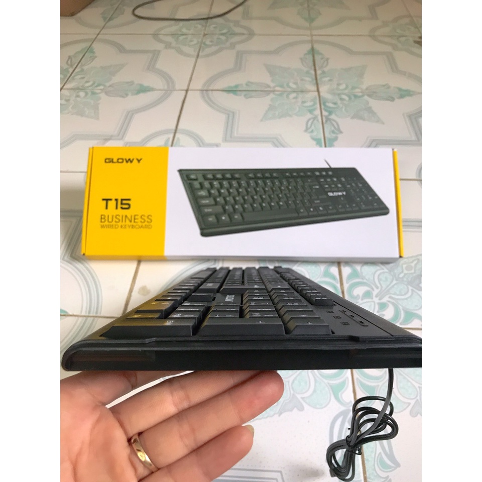 Bộ phím chuột Glowy T13, T15 hàng chính hãng tặng kèm bàn di raze 25*30 giá rẻ.