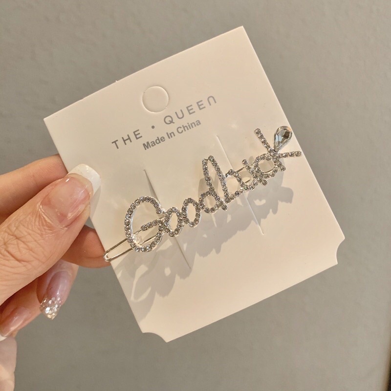 Kẹp tóc chữ đính đá