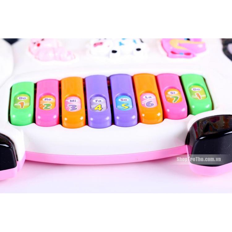 Đồ chơi đàn con bò sữa dùng pin AA phát nhạc giúp bé nhận biết tiếng kêu các con vật, phát triển thính giác - 392