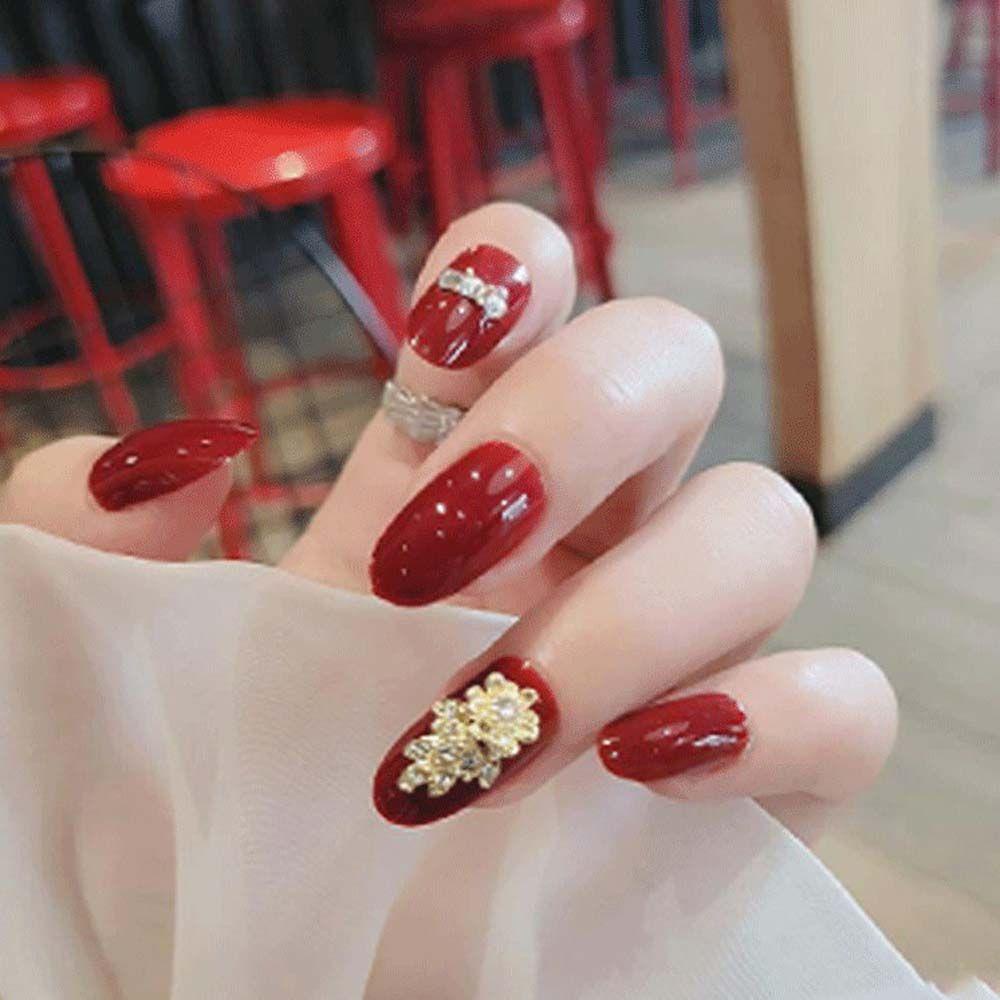 OCEANMAP Phụ Kiện Trang Trí Móng Tay 3D Hình Hoa Nhiều Màu Sắc