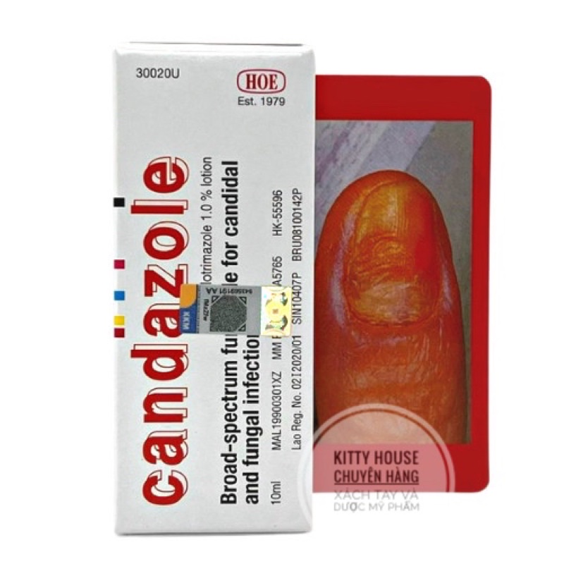 Dung Dịch Loại Bỏ Nấm Móng Tay, Móng Chân Candazole Lotion chai 10ml.