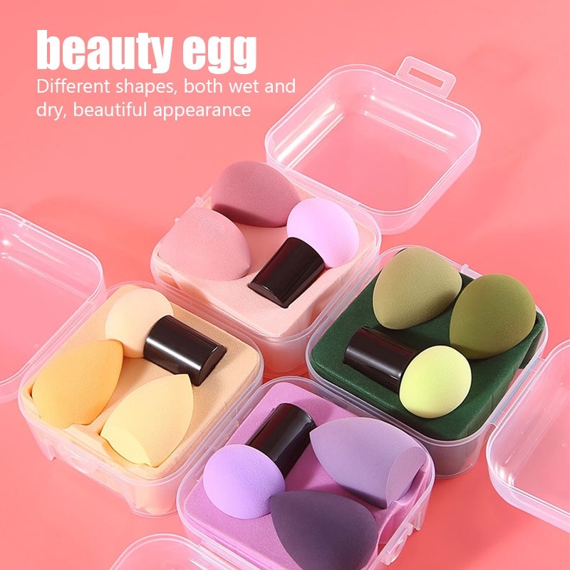 Set 3 Mút Trang Điểm Mềm Mại Hình Nấm Không Thấm Hút Mồ Hôi