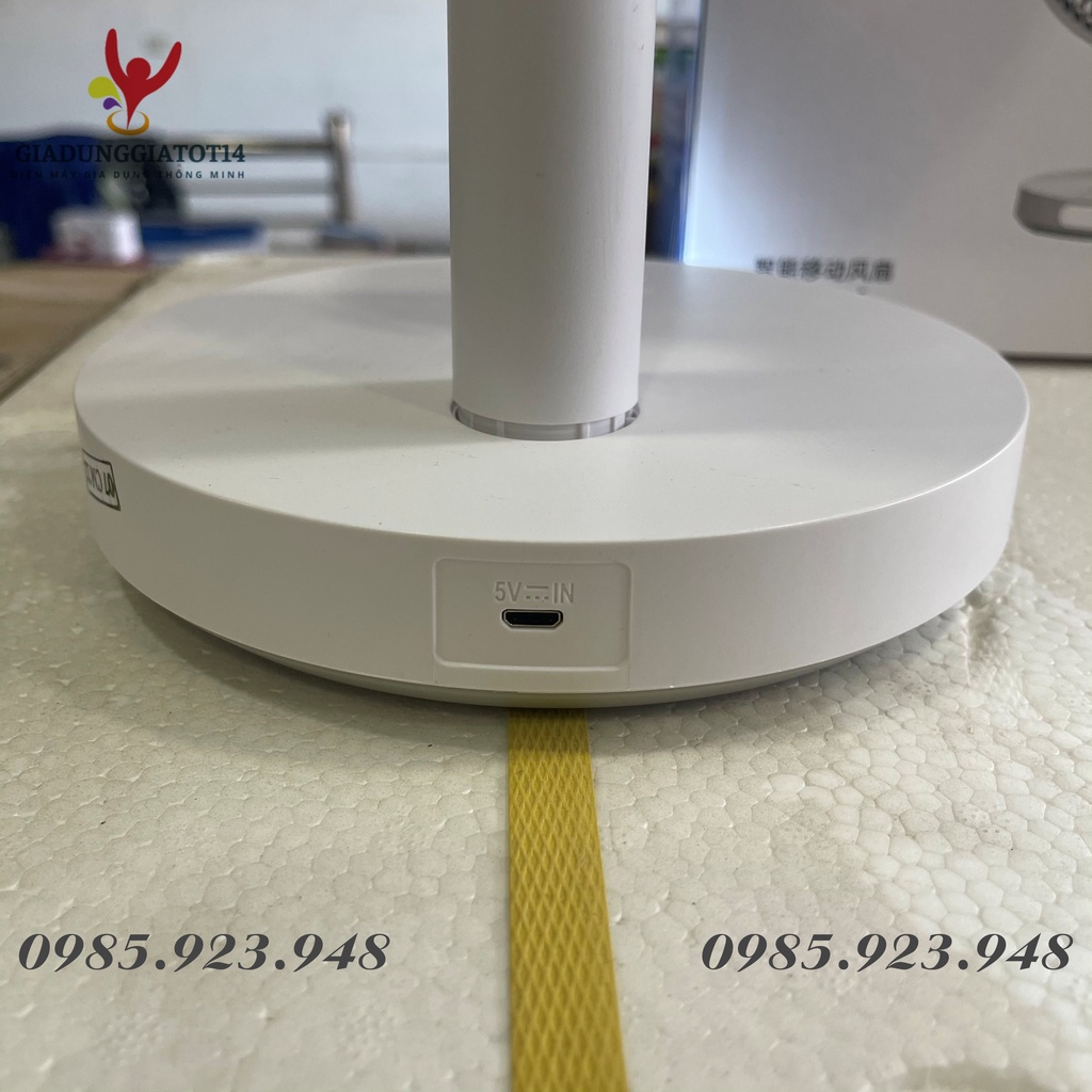 Quạt Tích Điện mini Để Bàn L2827 KENNEDE quạt sạc tích điện 3 chế độ gió tích hợp đèn ngủ thời gian sử dụng từ 3-6h