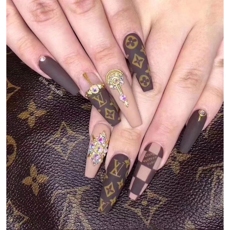 [HÀNG CHUẨN] Móng úp form thang, phom thang dẻo HSM hộp kim cương - 500 móng