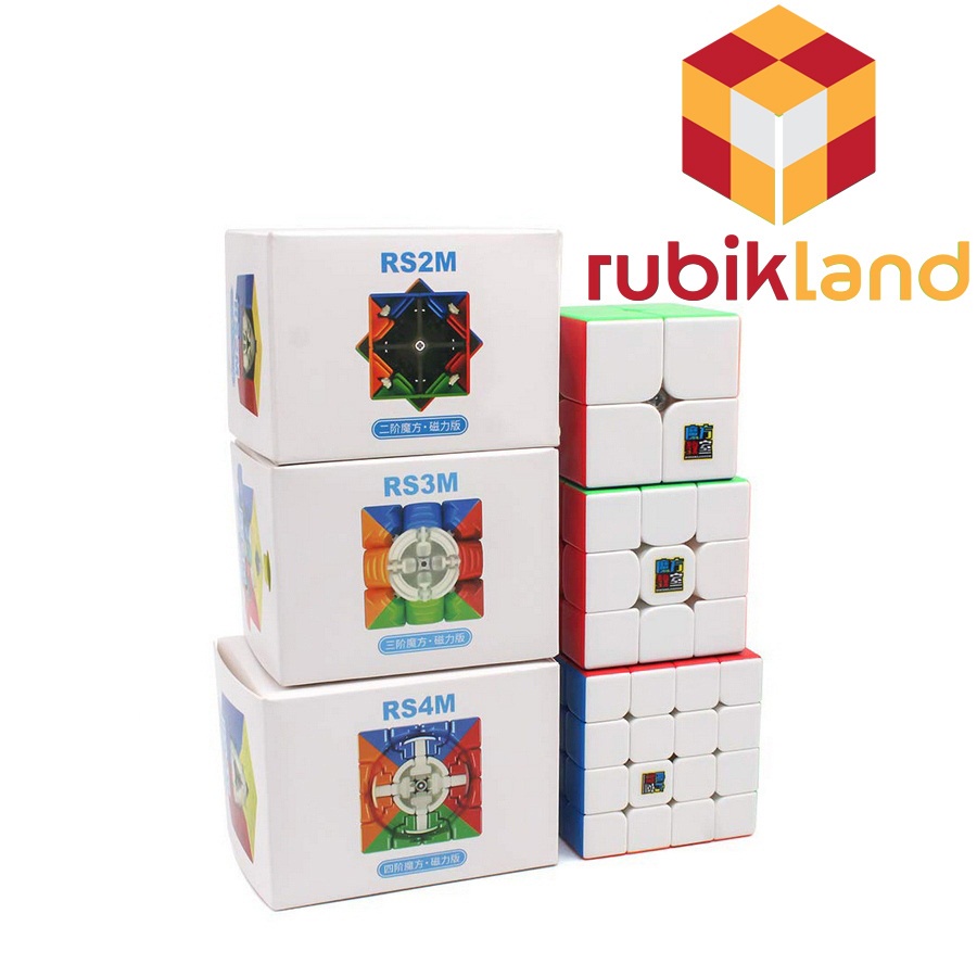 Rubik RS2M RS3M RS4M 2020 2x2 3x3 4x4 MF3RS3 M Rubic Nam Châm 3 Tầng Stickerless MF3RS V3 M Đồ Chơi Trí Tuệ (Hãng Mod)