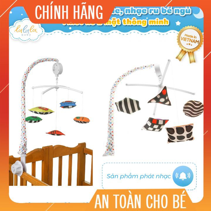 Treo Cũi - Nôi ⭐THIẾT KẾ 2 MẶT THÔNG MINH ⭐ Phát Nhạc Kích Thích Thị Giác,Giác Quan Cho Bé . kích thước 64x40cm