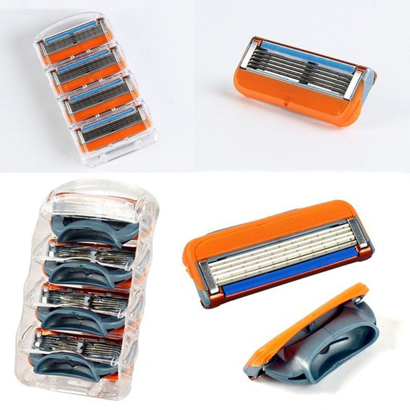 GILLETTE Bộ 4 Lưỡi Dao Cạo Râu 5 Lưỡi Cho Nam