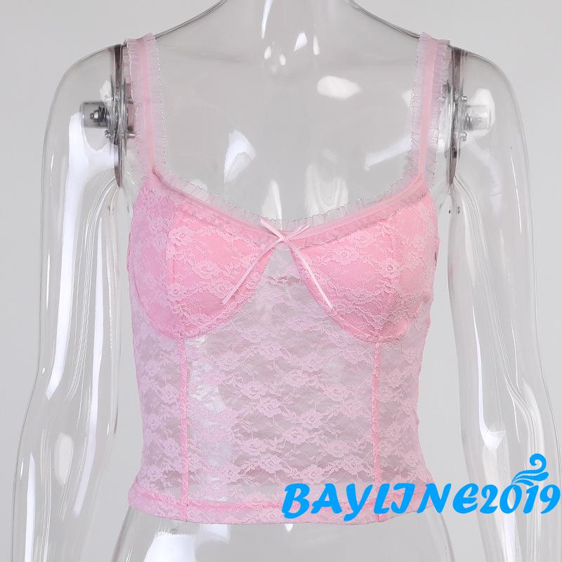 Áo cổ thuyền hở rốn màu trơn phối ren thời trang quyến rũ cho nữ